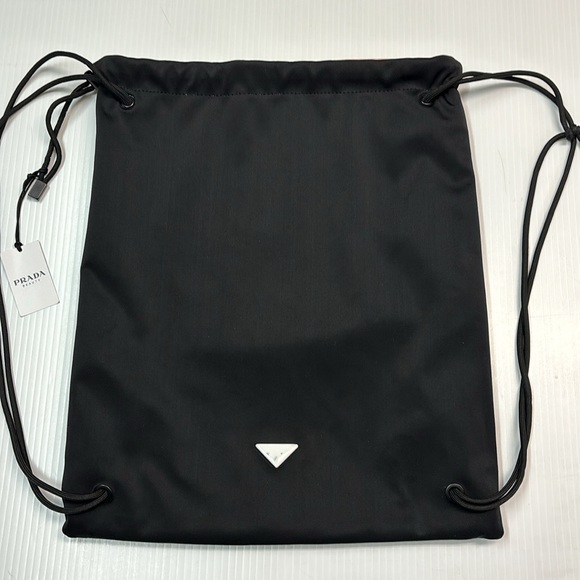 PRADA PARADOXE PINK/BLACK REVERSIBLE DRAWSTRINGS BACKPACK - Picture 6 of 12